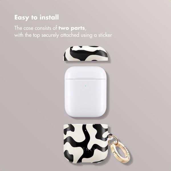 Selencia Vivid case  Apple AirPods 1 / 2 - Art Wave Black
