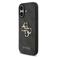 Guess 4G Metal Logo Backcover Apple iPhone 17 - Zwart