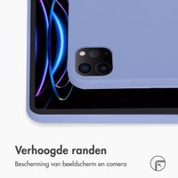 Accezz Liquid Silicone Backcover met penhouder Apple iPad Pro 12.9 (2022) / Pro 12.9 (2021) / Pro 12.9 (2020) - Lila
