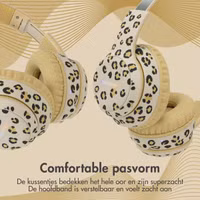 imoshion - Special Edition - Draadloze Kinderkoptelefoon LED Light Cat Ear - Met AUX kabel - Leopard