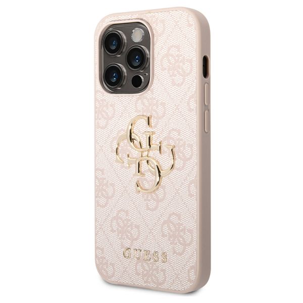 Guess 4G Metal Logo Backcover Apple iPhone 15 Pro - Roze