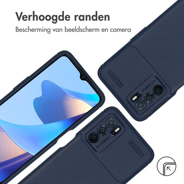 imoshion Carbon Softcase Backcover Oppo A16(s) / A54s - Blauw