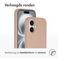 Accezz Liquid Silicone Backcover met MagSafe Apple iPhone 16 - Roze