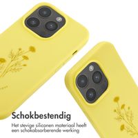 imoshion Siliconen design hoesje met koord iPhone 14 Pro - Flower Yellow