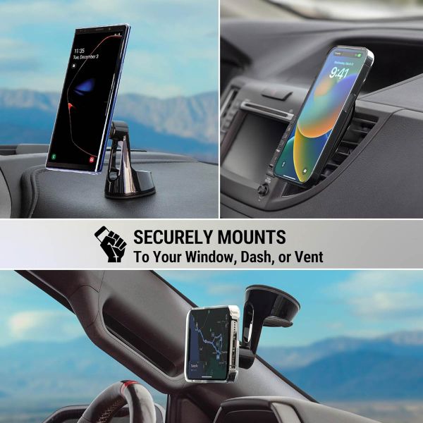 Scosche 3-in-1 Magnetic Phone Mount - Window/Dash/Vent