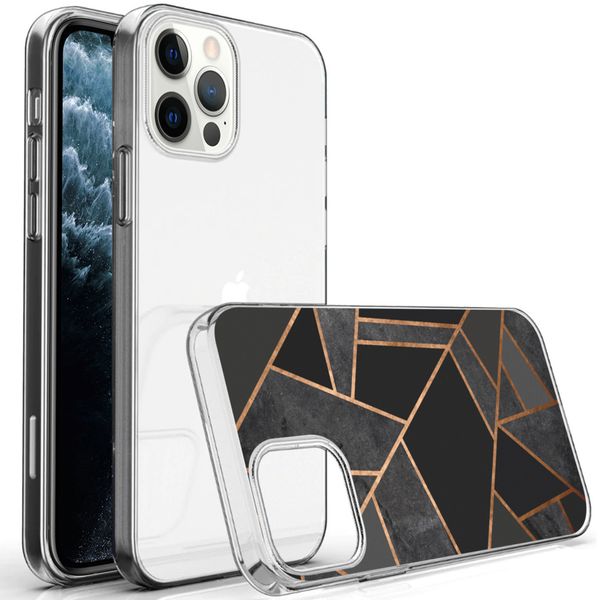 imoshion Design hoesje iPhone 12 (Pro) - Grafisch Koper / Zwart