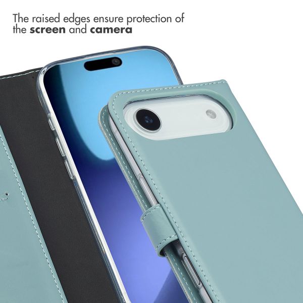 Selencia Genuine Leather Book Case Apple iPhone Air - Air Blue