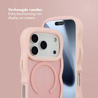 Selencia Wavy Backcover met MagSafe Apple iPhone 17 Pro - Soft Pink