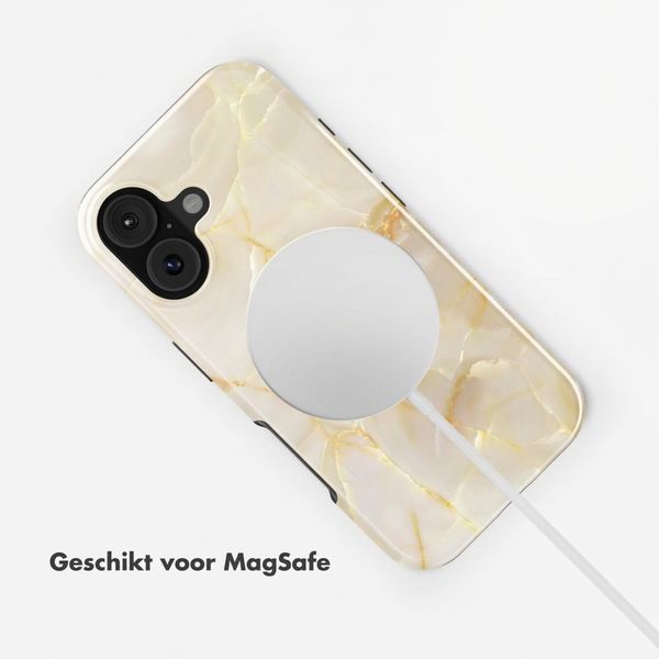 Selencia Vivid Backcover met MagSafe Apple iPhone 17 - Golden Beige Marble