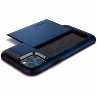 Spigen Slim Armor CS Backcover Apple iPhone 12 (Pro) - Donkerblauw