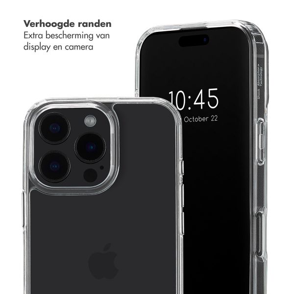 Selencia Backcover met afneembare haakjes Apple iPhone 16 Pro Max - Transparant