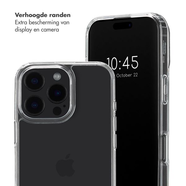 Selencia Backcover met afneembare haakjes iPhone 16 Pro Max - Transparant