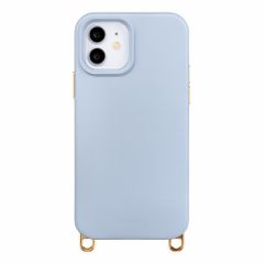 Selencia Rivièra MagSafe Backcover met afneembare haakjes iPhone 12 / 12 Pro - Powder Blue