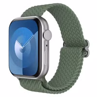 imoshion Nylon geweven bandje Apple Watch Series 1 t/m 10 / SE / Ultra (2) (44/45/46/49 mm) - Donkergroen