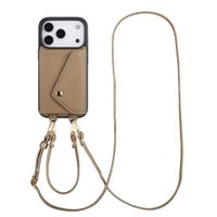 Selencia Sera Phone Case with Cord and Envelope Card Holder Apple iPhone 17 Pro - Taupe