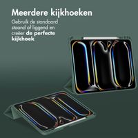 Accezz Smart Silicone Bookcase iPad Pro 13 (2024) M4 - Donkergroen