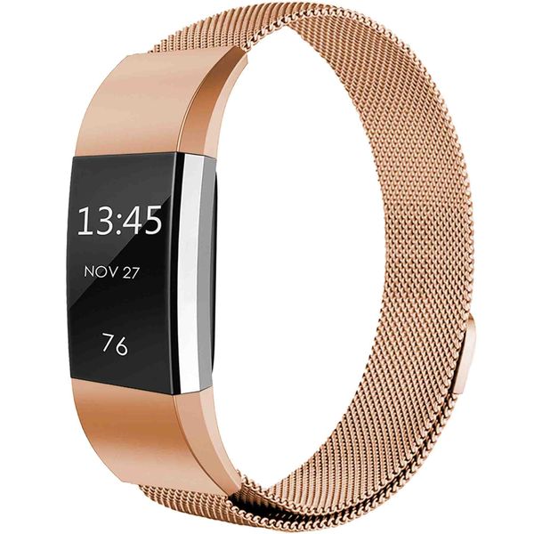 imoshion Milanees magnetisch bandje Fitbit Charge 2 - Maat S - Rosé Goud