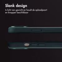 Accezz Vintage Leather Magsafe Backcover Apple iPhone 15 - Smokey Green