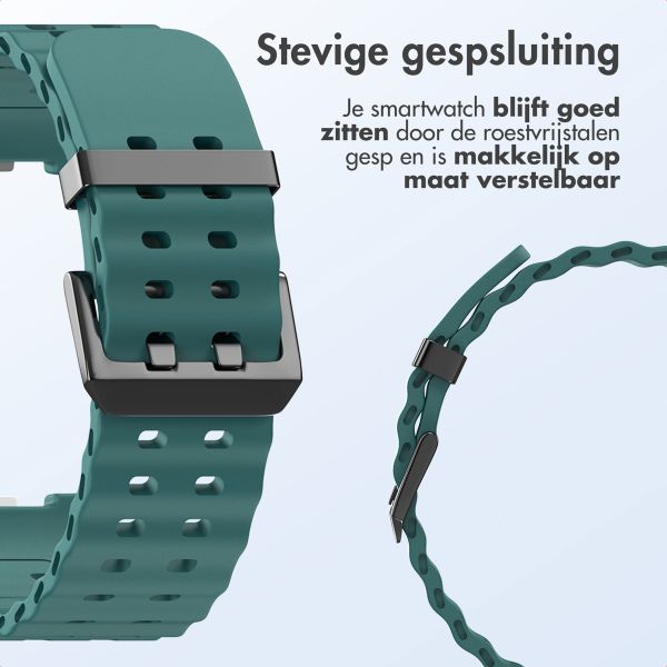 imoshion Ocean Siliconenband Samsung Galaxy Watch 8 (40/44mm) / Classic (46mm) - Donkergroen