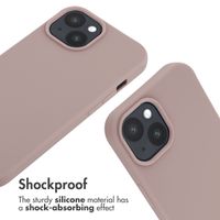 imoshion Silicone Case with Strap Apple iPhone 15 - Sand Pink