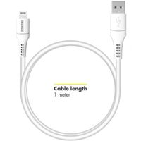 Accezz Lightning naar USB kabel iPhone 5 / 5s - MFi certificering - 1 meter - Wit