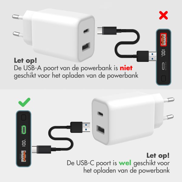 imoshion Ultra Series Aluminium Powerbank 10.000 mAh - Quick Charge en Power Delivery - Petrol Green