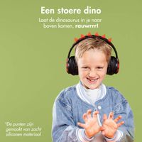 imoshion Kids Dino Bluetooth Headphones - Kinder koptelefoon met decibelbegrenzer - Draadloze koptelefoon + AUX kabel - Black / Red