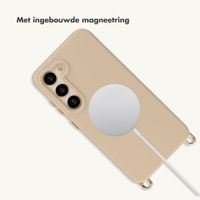Selencia Rivièra MagSafe Backcover met afneembare haakjes Samsung Galaxy S23 - Milky Latte