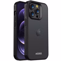 Accezz Rugged Frosted Backcover Apple iPhone 14 Pro - Zwart