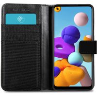 imoshion Luxe Canvas Bookcase Samsung Galaxy A21s - Zwart