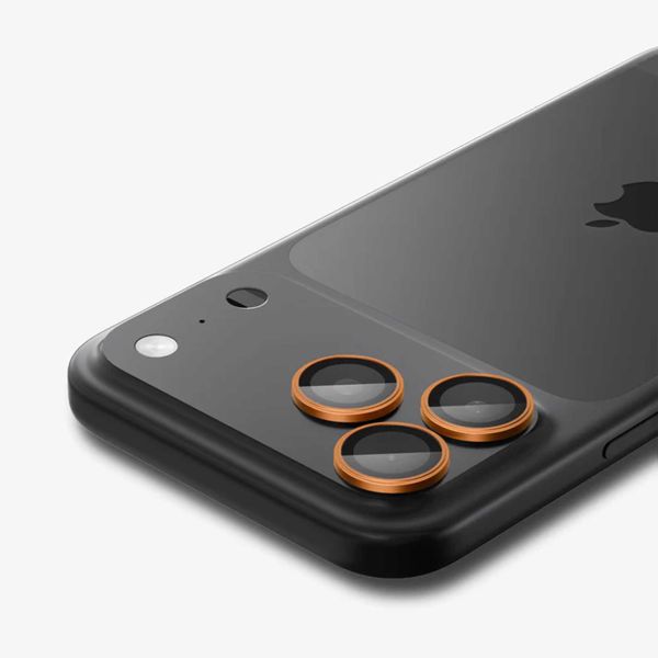 Spigen GLAStR Camera Protector Glas 2 Pack Apple iPhone 17 Pro / 17 Pro Max / 16 Pro / 16 Pro Max / 15 Pro / 15 Pro Max / 14 Pro / 14 Pro Max - Oranje