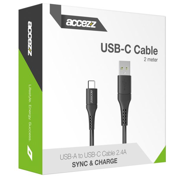 Accezz USB-C to USB Cable - 2 Metres - White
