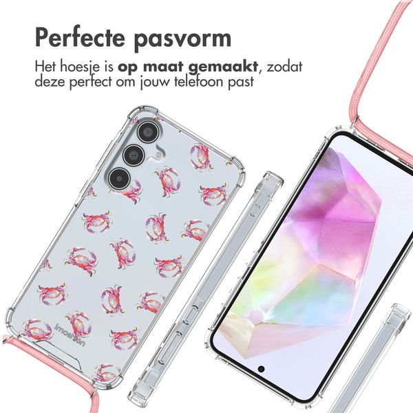 imoshion Design hoesje met koord Samsung Galaxy A35 - Crab Watercolor