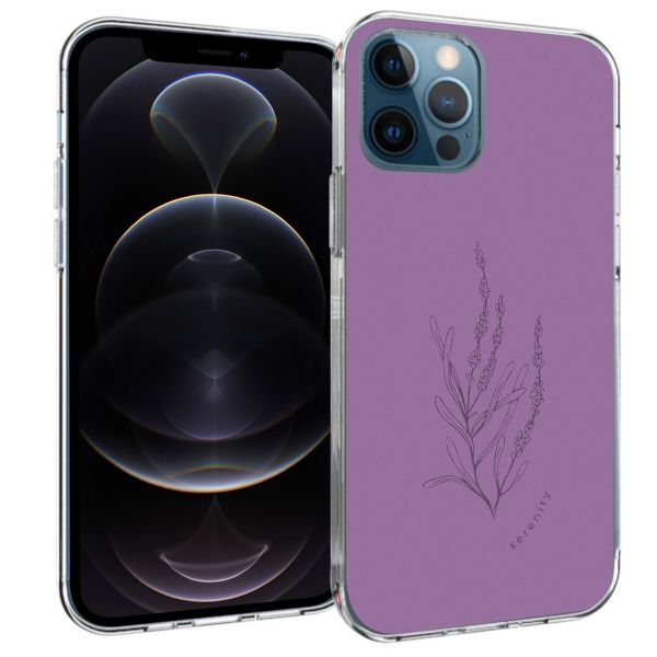 imoshion Design hoesje iPhone 12 (Pro) - Floral Purple