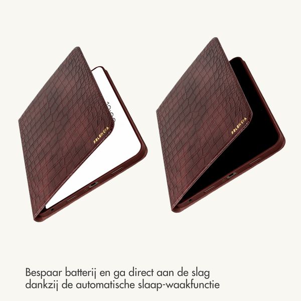 Selencia Croco bookcase Samsung Galaxy Tab A11 Plus / A9 Plus - Burgundy