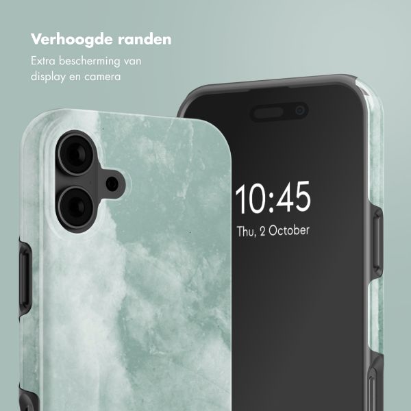 Selencia Vivid Backcover met MagSafe Apple iPhone 16 - Marble Grayed Jade