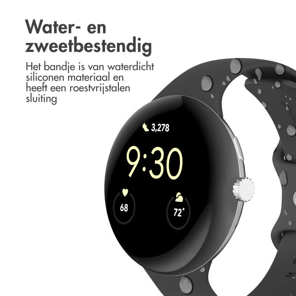 imoshion Siliconen⁺ bandje Google Pixel Watch 3 / 4 (45 mm) - Maat S - Zwart