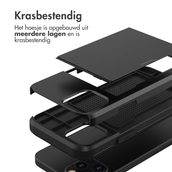 imoshion Backcover met pasjeshouder iPhone 12 Pro Max - Zwart