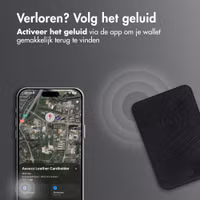 Accezz Magnetische Leren Kaarthouder - Geschikt voor Apple Find My - Onyx Black