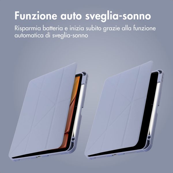 imoshion Origami Bookcase Apple iPad 9 (2021) 10.2 inch / iPad 8 (2020) 10.2 inch / iPad 7 (2019) 10.2 inch - Lavender