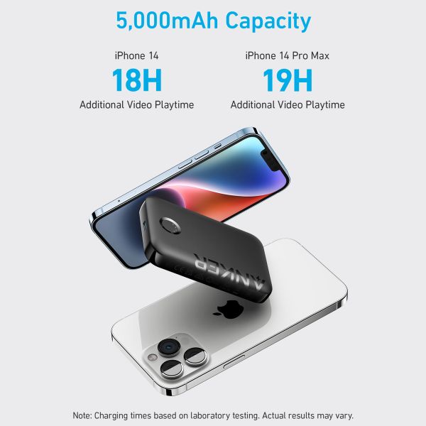 Anker 321 MagGo Powerbank (PowerCore 5.000 mAh) voor iPhone MagSafe - Zwart