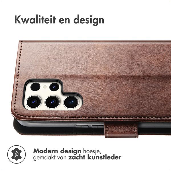 imoshion Luxe Bookcase Samsung Galaxy S23 Ultra - Donkerbruin