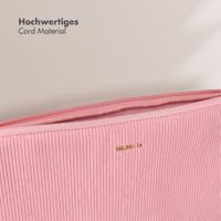 Selencia Corduroy Laptop hoes 15-16 inch - Laptopsleeve - Soft Blush
