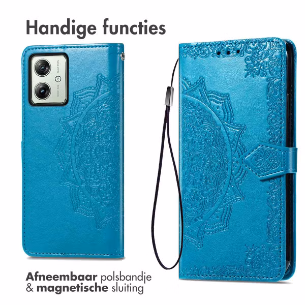 imoshion Mandala Bookcase Motorola Moto G54 - Turquoise