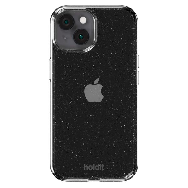 Holdit Glitter Case Apple iPhone 15 / 14 / 13 - Zwart