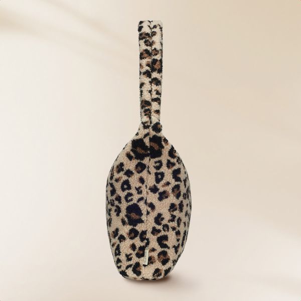 Selencia Zaya Tote Bag - Teddy Laptoptas 16 inch - Leopard