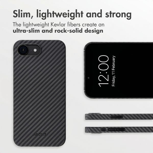 Accezz MagSafe Kevlar® Back Cover Apple iPhone 17e / 16e - Black