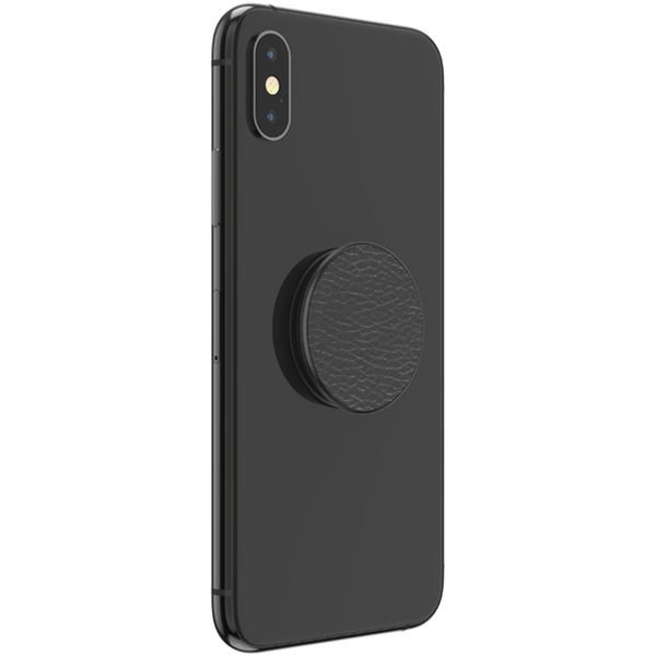 PopSockets PopGrip - Afneembaar - Pebbled Vegan Leather Black