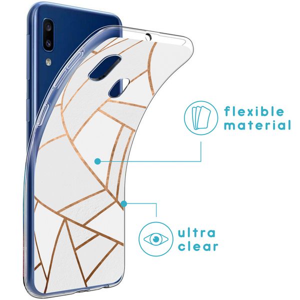 imoshion Design hoesje Samsung Galaxy A20e - Grafisch Koper / Wit