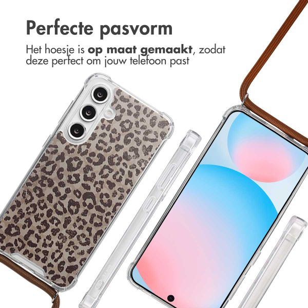 imoshion Design hoesje met koord Samsung Galaxy S24 FE - Leopard Mood